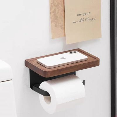 Porteurs de rangement en bois Racks montés sur le mur pour les petits objets dans la salle de bain Cuisine Chambre à coucher