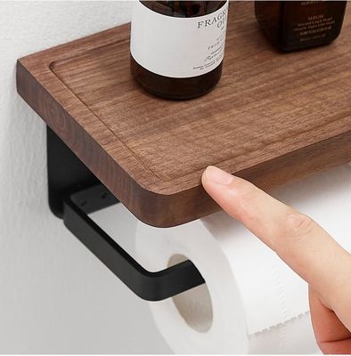 Porteurs de rangement en bois Racks montés sur le mur pour les petits objets dans la salle de bain Cuisine Chambre à coucher