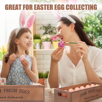 Caisse à œufs rustique en bois pour 12 œufs frais