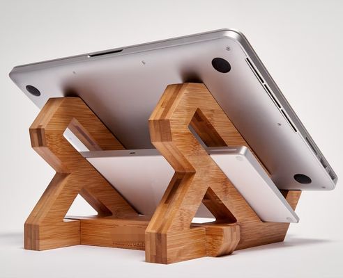 Étagère portable en bambou réglable pour ordinateur portable et plateau portable de conception pratique