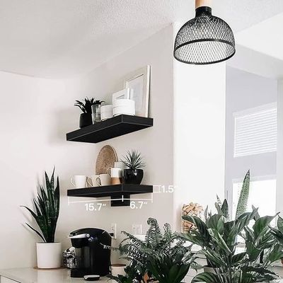 Ensemble d'emballage de courrier de 2 étagères flottantes en bois de style rustique pour une décoration de maison exquise