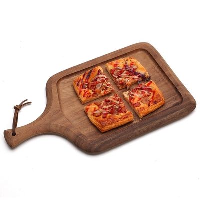 Un plateau rond de 13 pouces pour la pizza en bois avec un design à vent contractuel et un matériau écologique