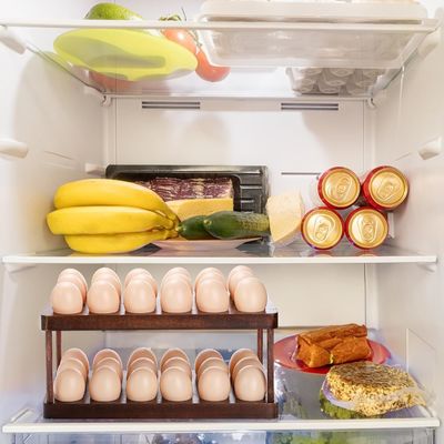 Organisation de la cuisine Appareil électroménager à double couche plateau à œufs en bois avec logo personnalisé