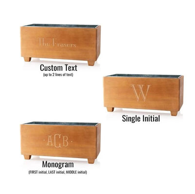 Logo personnalisé Bouteille de refroidisseur de champagne pour cadeau d'anniversaire en bois