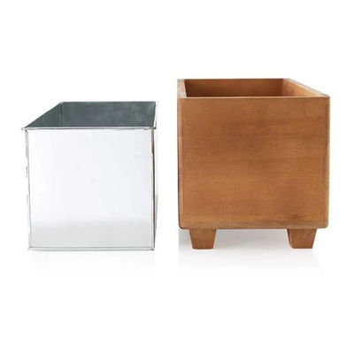 Logo personnalisé Bouteille de refroidisseur de champagne pour cadeau d'anniversaire en bois