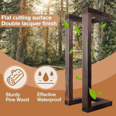 Étagère à serviettes en bois montée sur le mur de pin décoratif pour salle de bain