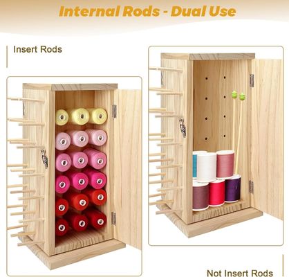 Porteur de fil en bois tournant à 360 degrés Idéal pour le stockage de bobines de bricolage