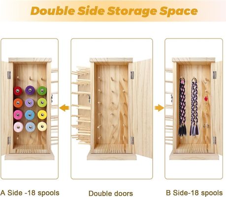 Porteur de fil en bois tournant à 360 degrés Idéal pour le stockage de bobines de bricolage