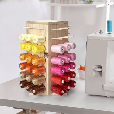 Porteur de fil en bois tournant à 360 degrés Idéal pour le stockage de bobines de bricolage