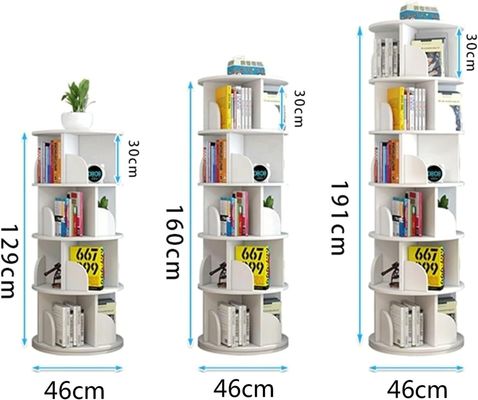 Logos personnalisé Coloré 360 degrés étagère rotative pour le stockage de livres pour enfants