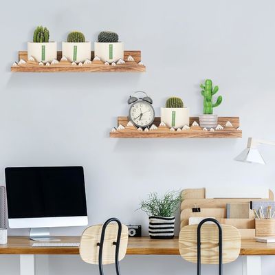 Logo personnalisé monté sur le mur rustique 3 pcs Snow Mountain étagères flottantes pour la pépinière