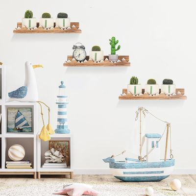 Logo personnalisé monté sur le mur rustique 3 pcs Snow Mountain étagères flottantes pour la pépinière