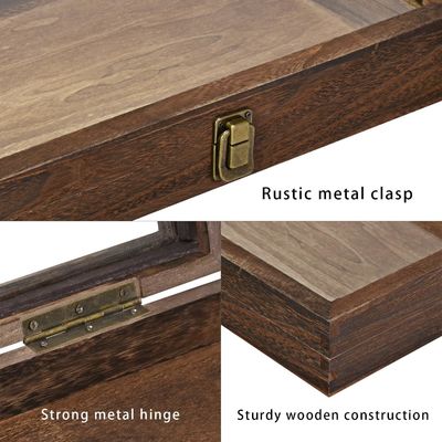 Plateau de bijoux en bois rectangulaire avec LED pour les boîtes à bijoux en bois naturel personnalisées