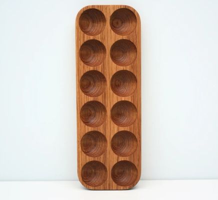 Porte-œufs en bois à niveau unique pratique pour l'organisation du comptoir