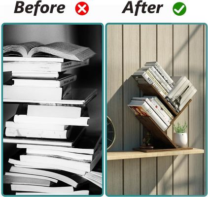 Type d'installation de l'étagère Type debout pour les livres Les magazines Les CD Les étagères en bois