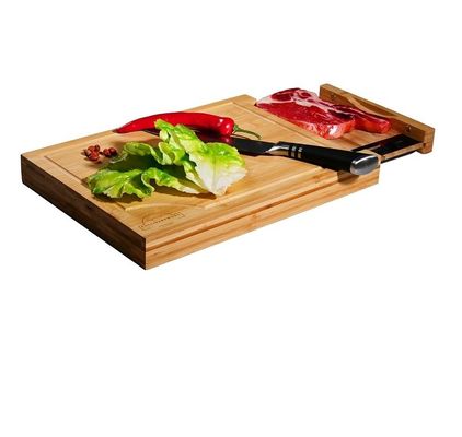 Plaque à découper en bambou à échelle numérique amovible pour une cuisine écologique efficace