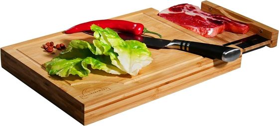 Plaque à découper en bambou à échelle numérique amovible pour une cuisine écologique efficace