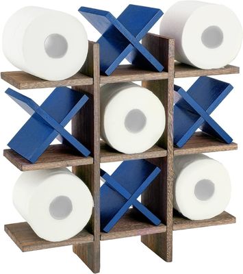 Détenteur de rouleau de bain en bois derrière les portes/sur les murs