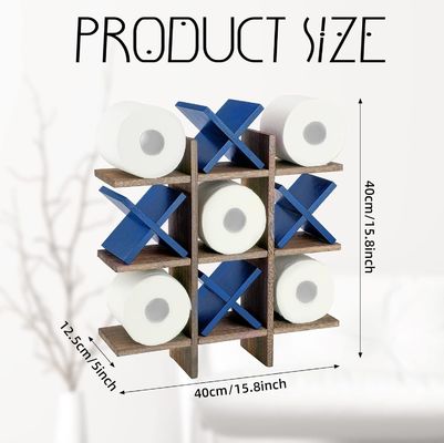 Détenteur de rouleau de bain en bois derrière les portes/sur les murs