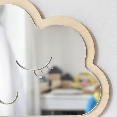 Hôtel maison salle de bains décoration chambre d'enfant miroir nuage en bois échantillon gratuit