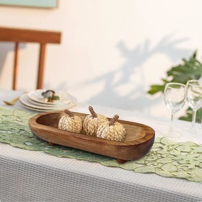 Logo personnalisé SET de bols ronds acceptables pour les bols décoratifs rustiques bruns de ferme