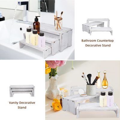 Décoration de la maison et cadeaux Design fonctionnel 3 niveaux en bois Brass Cupcake Dessert Display Riser