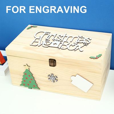 10.6 x 8 x 5,7 pouces Boîte de stockage en bois avec couvercle à charnière Logo personnalisé Acceptable