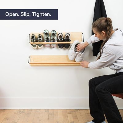 Logo personnalisé Acceptable porte-chaussures moderne monté sur le mur pour toutes les saisons