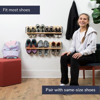 Logo personnalisé Acceptable porte-chaussures moderne monté sur le mur pour toutes les saisons