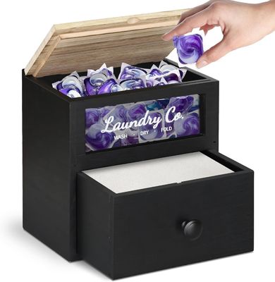 Organisateur de maison industriel personnalisé OEM séchoir en bois massif porte-feuille poubelles de linge boîte de rangement conteneur