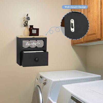 Organisateur de maison industriel personnalisé OEM séchoir en bois massif porte-feuille poubelles de linge boîte de rangement conteneur