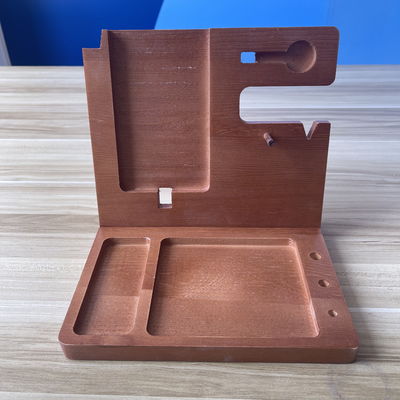 Porteur de téléphone portable personnalisé gravé au laser en bois avec un support de téléphone et un emplacement pour stylo