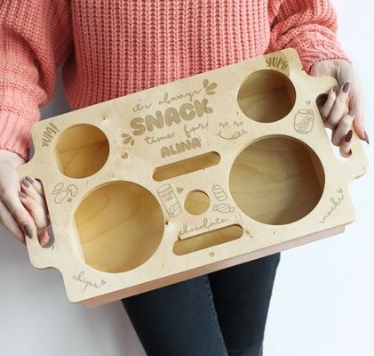 Plateau non pliable Barre de canapé en bois Plateau à collations Économie d'espace Pour les petits espaces