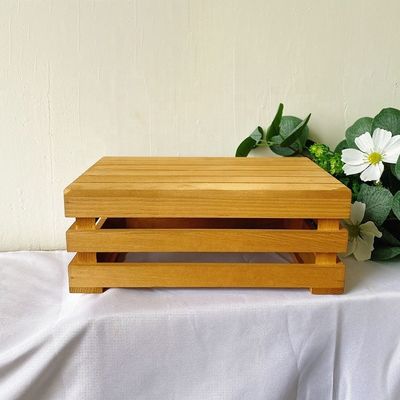 Taille personnalisée 3 couches Stand de gâteau en bambou pour les fêtes Fruits Snacks Servant plateau OEM ODM