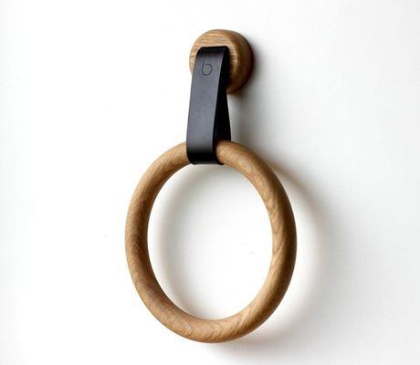 Rings de porte-serviettes en bois écologique pour la décoration de salle de bain