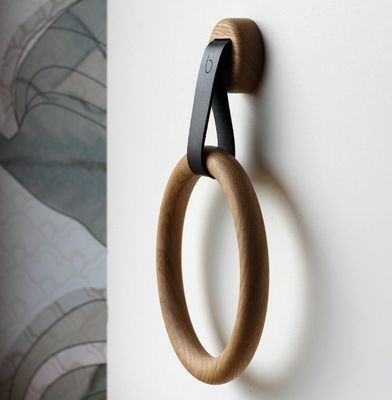 Rings de porte-serviettes en bois écologique pour la décoration de salle de bain