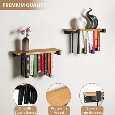 Double rangement Mini Boîte en bois Montée sur le mur Étagère pour espaces uniques et innovation