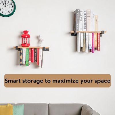 Double rangement Mini Boîte en bois Montée sur le mur Étagère pour espaces uniques et innovation