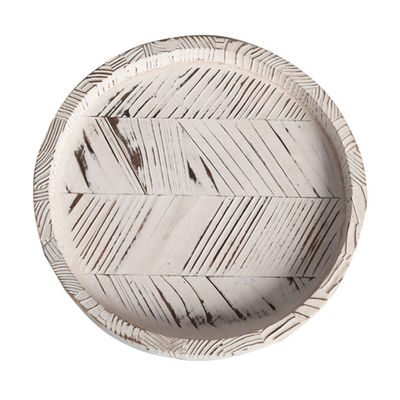 Logo personnalisé Accepté Maison de ferme Blanc paresseux Susan plateau rond style vintage Tourne-disque organisateur de cabinet