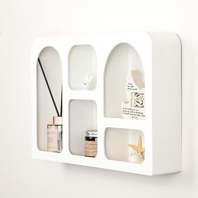 Décoration murale de style moderne nordique Boho Logo personnalisé Étagère flottante avec rangement