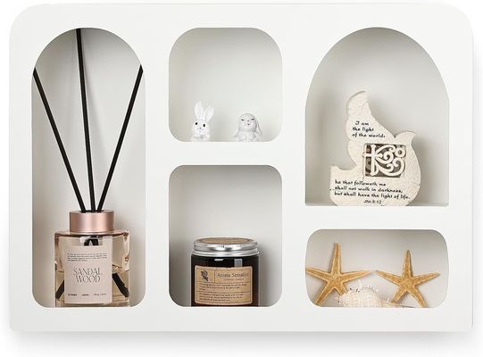 Décoration murale de style moderne nordique Boho Logo personnalisé Étagère flottante avec rangement