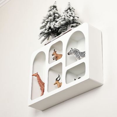 Décoration murale de style moderne nordique Boho Logo personnalisé Étagère flottante avec rangement