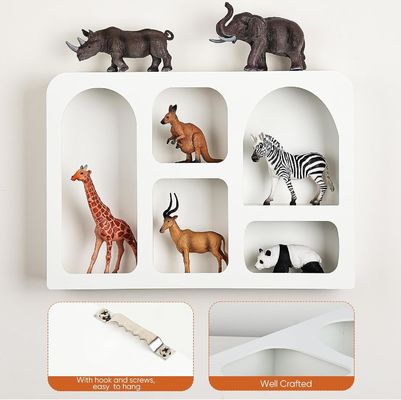 Décoration murale de style moderne nordique Boho Logo personnalisé Étagère flottante avec rangement