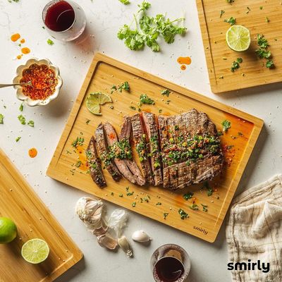 Ensemble de 3 planches à couper en bois de bambou avec support Améliorez votre expérience de cuisine