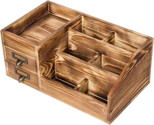 Organiseur de table fait à la main pour bureau en bois