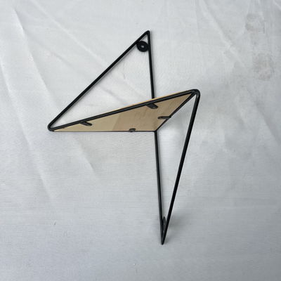 Étagère d'affichage de coin de mur en bois métallique multifonctionnel pour le stockage à domicile