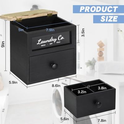 MDF Bois personnalisé séchoir en bois massif porte-feuille poubelles à linge boîte de rangement conteneur