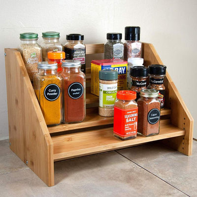 Armoire organique en bambou, rectangle, étagères 3 fils, épaisseur moyenne, largeur moyenne