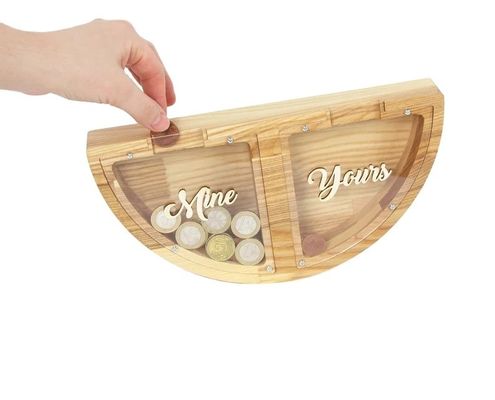 Banque de cochons en bois personnalisée MINE YOURS Design Économisez de l'argent de façon amusante et créative