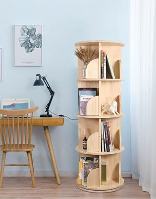 3-5 rangée enfants étagère tournante pour les livres généraux dans le salon blanc